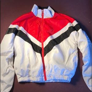 red, white, black wind braked